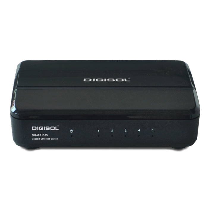 DG-GS1005 – DIGISOL 5 Port 10/100/ 1000Mbps Gigabit Ethernet Unmanaged Desktop Switch - Image 1