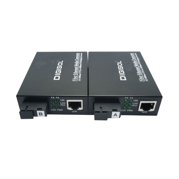 Digisol 100Base Single Mode Media Converter (25Kms) – DG-MC5123ES-PTL/DG-MC5123ES-PRL - Image 1